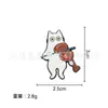 Broche de Gato con Gota de Aceite de Dibujos Animados Lindo Broche de Animal de Aleación Insignia de Dibujos Animados Estudiante Gota de Aceite Accesorios para Bolso Ropa