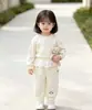 Calça de moletom com cintura de renda para bebê menina, calça com babado de renda em laço, punhos elásticos, calça versátil para meninas