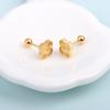 Pendientes Vintage de Trébol de Cuatro Hojas de Acero de Titanio, Elegantes, de Nicho, Únicos, Pendientes de Alta Gama para Mujer, No se Desvanecen, Accesorios Versátiles, Estilo Ins