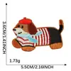 Dachshund Lindo Estilo Coreano Autoadhesivo Bordado en Tela Decoración DIY Funda de Teléfono Bordado Accesorios de Ropa Parche de Tela
