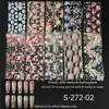 Papel de Transferencia para Uñas Cielo Estrellado Nuevo Colorido Transfronterizo Primavera y Verano Degradado Acuarela Flores Rosas Bolsa de 10 Colores Papel de Cielo Estrellado para Uñas