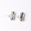 Corrente de Corda para Amuleto Budista Tailandês com Fivela de Engate de Três Vias e Três Tubos Curtos para Pendurar, Tubo Reto com Diamante Zircônia, Fivela Grande para Joias Dourada e Prateada