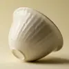 Tazón de té rayado hecho a mano de alta gama de Jingdezhen con esmalte fino de ceniza de hierba, adecuado para el juego de té Kung Fu para uso doméstico