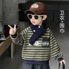 1110 Conjunto de Forro Polar para Niños 2026 Otoño e Invierno Nuevo Estilo Coreano Jeans Engrosados con Forro Polar Conjunto de Dos Piezas Moderno