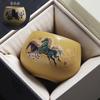 Vaso de Argila Baifu Roxo com Segmento Dourado, Vaso Canto da Fênix, Vaso Xishi de Argila Mineral Original, Conjunto de Chá Kung Fu Artesanal Puro com Um Vaso e Duas Xícaras