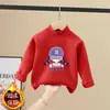Ropa interior térmica de cuello medio alto para niños Otoño Invierno Camiseta cálida de manga larga para niñas Terciopelo alemán cepillado Ropa de otoño Ropa interior Top casual