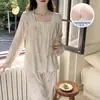 Pijama Estilo Princesa para Mujer, Nuevo Estilo Primavera y Otoño, con Almohadillas en el Pecho, Algodón Nube, Mangas Largas y Pantalones Largos, Dulce Conjunto Casual para el Hogar