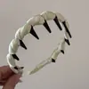 Diadema de Peine Ondulado Engrosado Envuelto en Tela de Satén Estilo Nuevo Simple Versátil Diadema para Lavarse la Cara Accesorio para el Cabello Nuevo Modelo