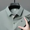 Camiseta tipo polo de verano sin costuras para hombre, top de moda para hombre, camiseta ligera de media manga