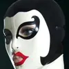 Prom Halloween Belleza Sexy Capucha de Látex Máscara de Látex con Cremallera Accesorios de Cosplay