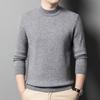 Suéter Puyuan masculino 520 g 100% lã acolchoado gola semi-alta lã penteada todo em lã justo camisa básica masculina atacado