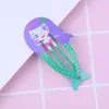 Pinza para el pelo linda con estampado coreano para niños, pintura horneada de niña, caricatura de sirena, clip para bebé, pinza de fruta coreana, accesorios para el pelo