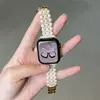Adequado para Apple Watch S10, Pulseira de Corrente de Pérolas de Alto Padrão Estilo Chanel, Metal, Adequado para Iwatch9/8/7, Universal para Mulheres