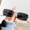 Nuevas gafas de viento puro de montura pequeña, gafas de sol cuadradas sin montura, con adornos, de metal de alta calidad, estilo transfronterizo europeo y americano