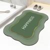 Alfombra de Baño Simple de Diatomita Absorbente para Puerta de Baño Inodoro Secado Rápido Antideslizante Alfombra para Pies Alfombra para Puerta de Entrada del Hogar