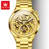 Venta al por mayor de fábrica de la marca Oris para dropshipping Reloj mecánico totalmente automático para hombre Reloj hueco para hombre Reloj luminoso para hombre