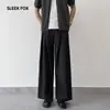 Pantalones Casuales de Color Sólido Otoño Nuevo Estilo para Hombre Caída Estilo Hong Kong Sensación de Alta Gama Pantalones de Traje Pierna Recta Sueltos Pantalones de Traje Modernos