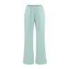 Pantalones finos acampanados de cintura baja con cordón para mujer, cómodos y fluidos para el verano, ajuste ceñido, casual, ropa para el hogar, pantalones de longitud hasta el suelo