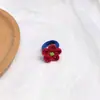 Anillo de Flor Tejido de Lana Hecho a Mano Transfronterizo de Amazon Anillo Lindo Corazón de Chica de Primavera Accesorios Versátiles de Color Contrastante