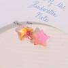 Pera Dulce Japonesa Gradiente Perlado Estrella Pentagonal Parche de Resina Accesorios Pendientes DIY Adornos para el Cabello Material Femenino