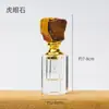Botella de Perfume de Cristal Natural Botella Dispensadora de Vidrio Estilo de Lujo Accesible y Elegante Botella Dispensadora de Piedra Cruda de Cristal Botella Sellada