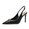 Zapatos de Tacón Alto para Mujer Primavera/Verano 2026 Nuevas Sandalias Cerradas Estilo Francés, Elegantes Tacones de Aguja Puntiagudos, Zapatos Individuales Versátiles con Tacones Finos y Punteras Cerradas