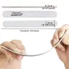 Tira de Madeira Fina de 13cm Lixa de Unha Reta Cinza Tira Profissional de Dupla Face para Modelar e Polir Unhas
