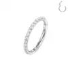 Moda Europea y Americana Pendientes Anillo de Nariz de Perla Verano Nuevo Anillo Cerrado Sin Costura Biselado Incrustado Anillo de Hélice Auricular Joyería