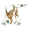Planta de selva tropical animal gibón pegatinas de pared autoadhesivas pegatinas decorativas para jardín de infantes BR64899