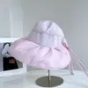 Sombrero de Cubo de Moda Estilo Hada con Espalda Abierta y Lazo para Mujer, Sombrero de Sol de Verano con Protección Solar para Vacaciones y Salidas