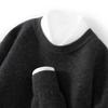 Suéter de caxemira masculino de outono e inverno, gola redonda, ombro com gergelim, trapo, suéter casual de negócios, suéter de malha, suéter de caxemira interno para homens