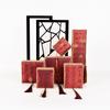Caixa de Joias de Brocado com Borla Estilo Chinês Joias Literárias Caixa de Joias Brincadeira Literária Caixa para Pulseira de Jade Caixa para Contas de Buda Caixa de Jade para Brincadeira Literária