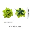 Borda Torrada Simulada Estilo Europeu Cabeça Pequena de Rosa DIY Borda Queimada Retro Flor Artificial Adorno de Cabeça Grampo de Cabelo Material de Flor Parede de Flores Arranjo de Flores