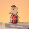 Nuevos Suministros para Decoración Navideña Bolsa de Manzana de Lino Caricatura Hombre Mayor Tridimensional Muñeco de Nieve Bolsa de Regalo para Niños Bolsa de Dulces