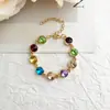 Collar de diamantes de colores nuevo de primavera y verano para mujer, cadena para el cuello de diseño de nicho de alta calidad, todo a juego, exquisita cadena de clavícula de dopamina