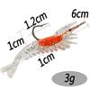 Señuelo Luya 6cm 3G paquete plomo camarón camarón suave cebo falso camarón explosiones transfronterizas con anzuelo camarón AliExpress mayoreo