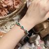 Camélia Novo Design Chinês Luxo Leve Licai Pulseira de Cabacinha Dourada Grossa Cor Forte Pulseira Vermelha Romã