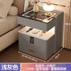 Mesita de noche inteligente para uso en dormitorio, multifuncional, flotante, de lujo ligero, diseño simple, con cerradura de contraseña por huella dactilar