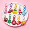 Llavero de Regalo de Navidad Más Vendido Hebilla en Forma de U de Macarrón Colgante de Goma Suave de PVC de Dibujos Animados Accesorios para Bolsas Colgante Pequeño