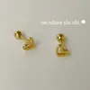 Brincos de Prata Esterlina S925 Coração Doce para Mulheres Estilo Ins Coreano Design de Nicho Fofo Versátil Ear Cuff