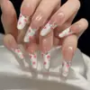 Arte de uñas popular de Xiaohongshu: Papel de transferencia floral pequeño estilo francés, 10 rollos por caja, un juego de pegatinas dulces y pastorales para decoración de uñas
