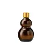 Frasco de Vidro Marrom Dupla Abóbora com Rolha Interna Frasco para Óleo Essencial 30ml Frasco para Líquido de Essência Frasco de Amostra de Produto para Cuidados com a Pele Frasco de Vidro