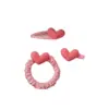 Nueva Serie Rosa de Corazón Afelpado Diadema Pasador para el Cabello para Niñas, Dulce Pinza Lateral para Flequillo Accesorio para el Cabello