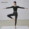 Top de Yoga Adelgazante para Primavera y Verano con Almohadillas en el Pecho, Mangas Largas, Secado Rápido, Tallas Grandes para Mujeres de Tallas Grandes, Conjunto Deportivo para Pilates para Mujeres