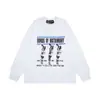 Melancolía Rico Segunda Generación Erd Boceto Graffiti Transfronterizo Nueva Moda Urbana Marca Casual Holgada Camiseta de Manga Larga con Estampado para Otoño