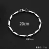 Pulsera de Cadena Rombo de Acero de Titanio para Hombres y Mujeres Hip-Hop Joyería de Acero Inoxidable Simple de Moda Versátil Joyería de Mano para Parejas Que No Se Desvanece