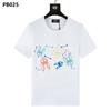 Psy Venta al por Mayor Marca Americana de Moda Cho Bun Camiseta Colorida Calavera Conejo Degradado Estampado de Letras Estilo de Pareja Manga Corta Ny