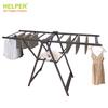 Estante Metálico Plegable para Secar Ropa de Fábrica, Estante de Piso Plegable Móvil de Aleación de Aluminio para Ropa en Interiores, Estante para Colgar Ropa para el Hogar