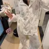 Pijama de conejo de alta gama, conjunto térmico de otoño e invierno con manga larga y pantalón largo, ropa de estar por casa casual para niñas