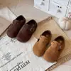 Novos Calçados Birkenstock Infantis Primavera/Outono 2026 Unissex Retro Solado Macio Sapatos Individuais Bebê Couro Fosco Sapatos Slip-on de Couro